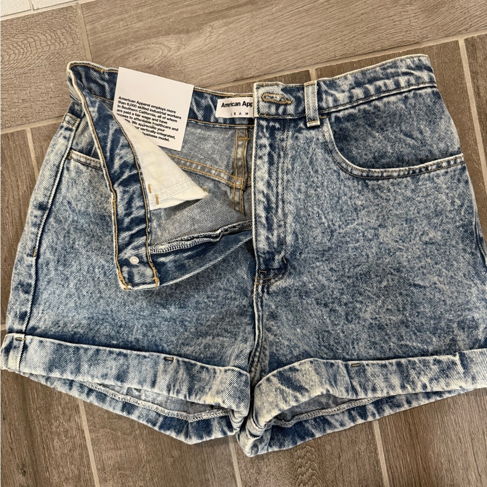 American Apparel Light Blue Jean Shorts